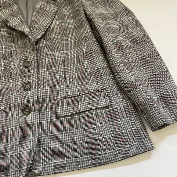 VTG Pendleton Blazer 100% Virgin Wool Womens 12 Academic Career Plaid Coat USA - Picture 2 of 10